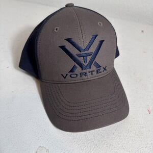 Vortex Mens Core Logo Gray Blue Adjustable Snap Back Cap One Size